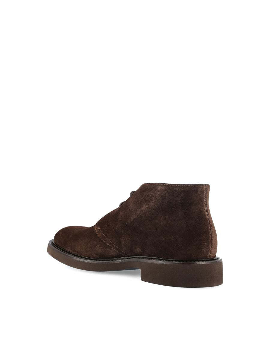Doucal's Dark Brown Suede Slip-on Ankle Boots In Brown