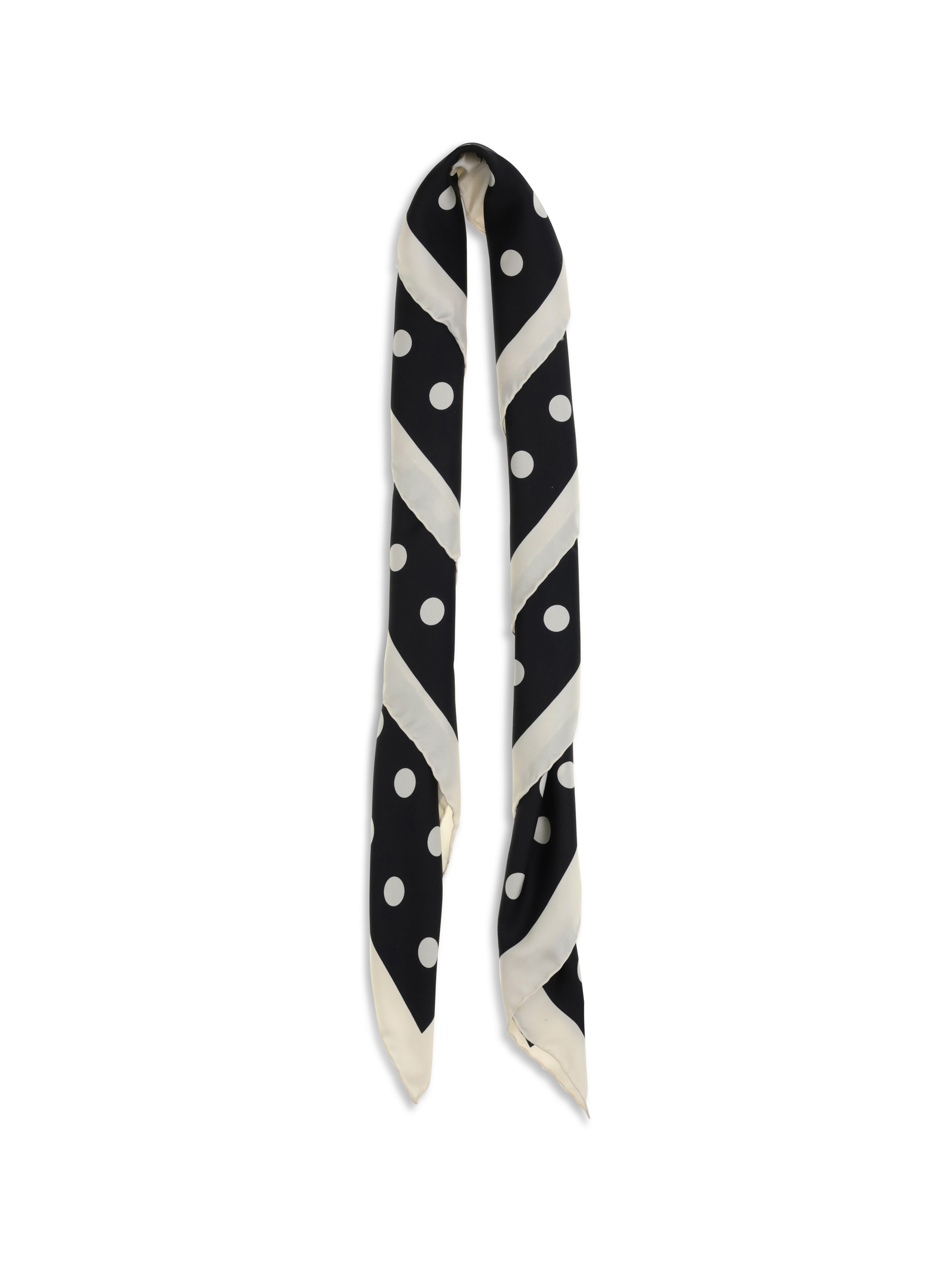 Valentino Polka Dot Printed Scarf In Black
