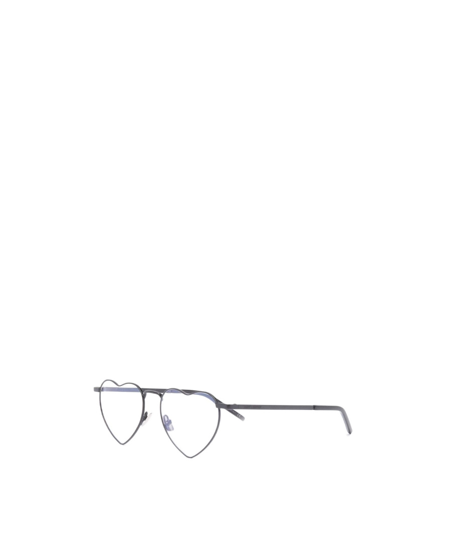 Saint Laurent Heart Shaped Sunglasses In Gray