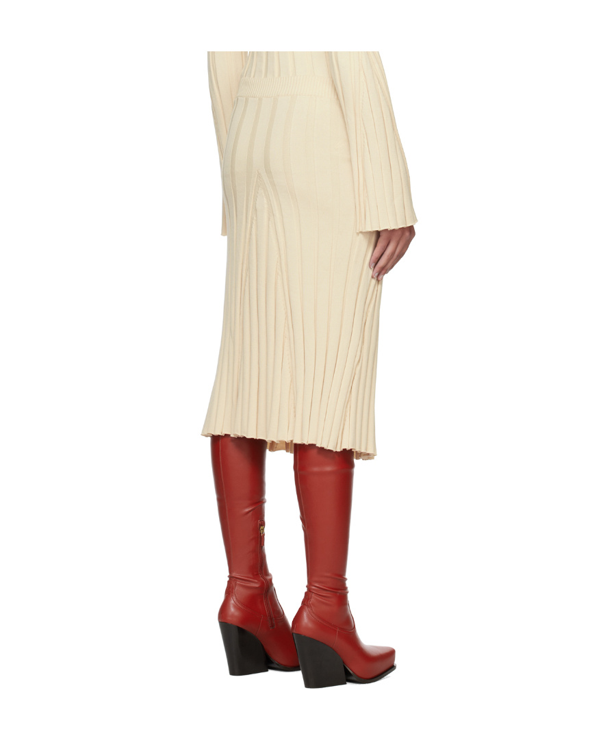 Stella Mccartney Logo Skirt In Nude