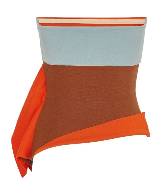 Fendi Draped Asymmetric Mini Skirt In Multicolor