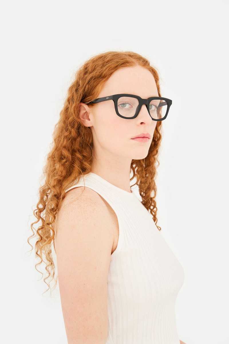Retrosuperfuture Geometric Frame Plain Mirror In Black