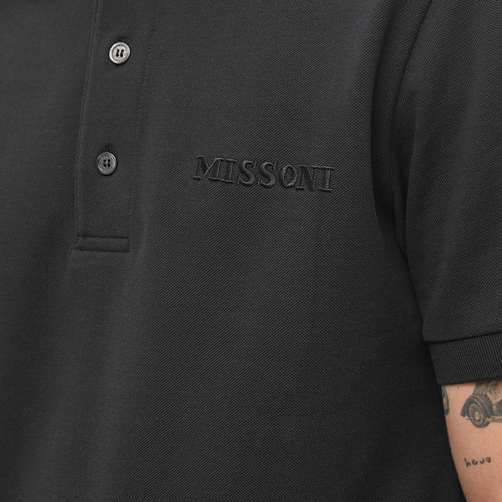 Missoni Logo Short-sleeved Polo Shirt In Black