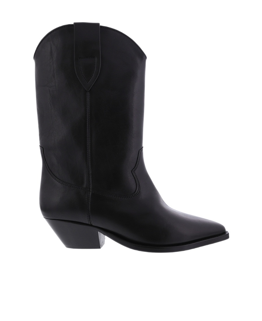 Shop Isabel Marant Pointed Toe Block Heeled Ankle Boots In Black