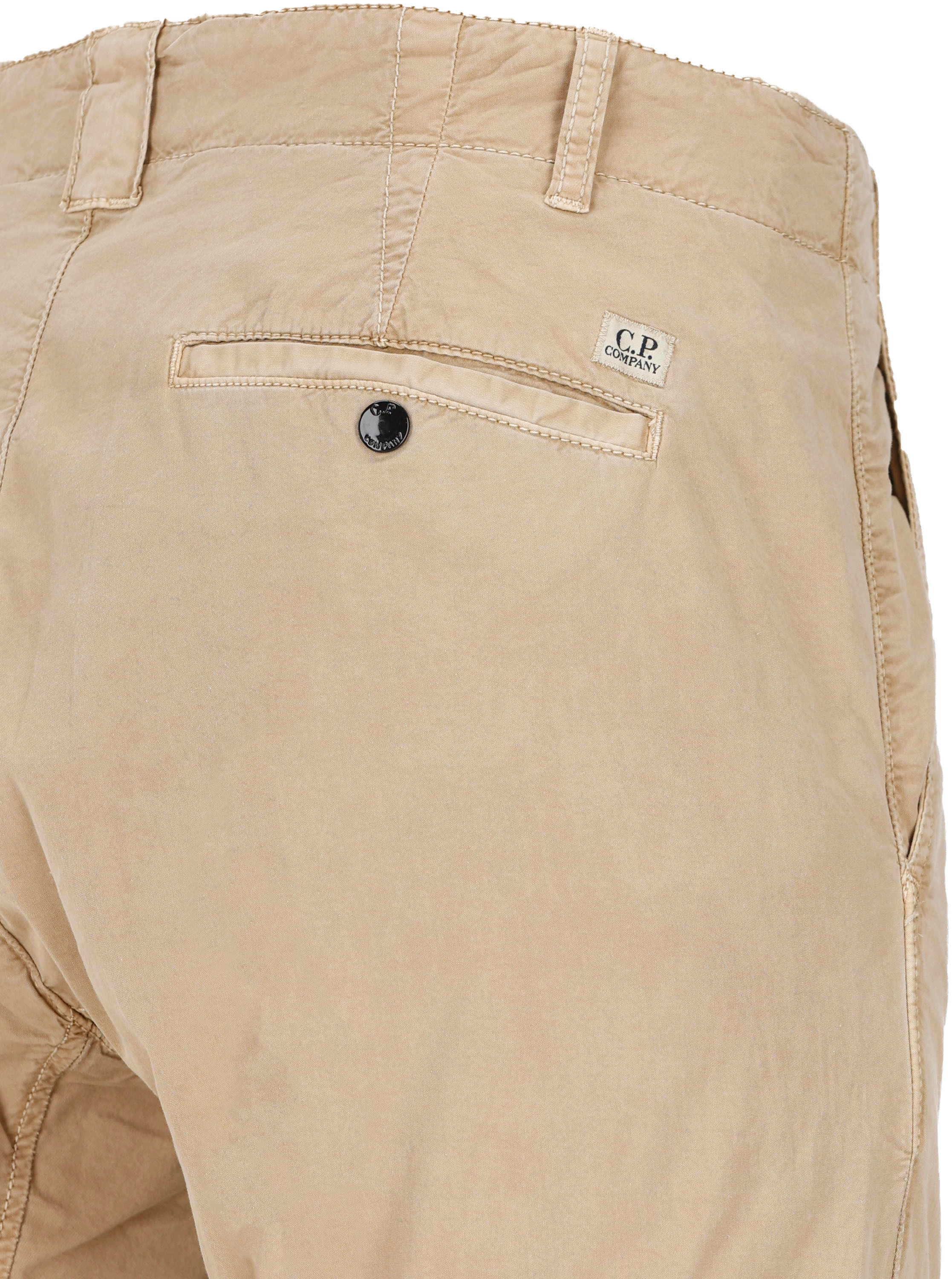C.p. Company Logo-patch Tapered Trousers In Nude