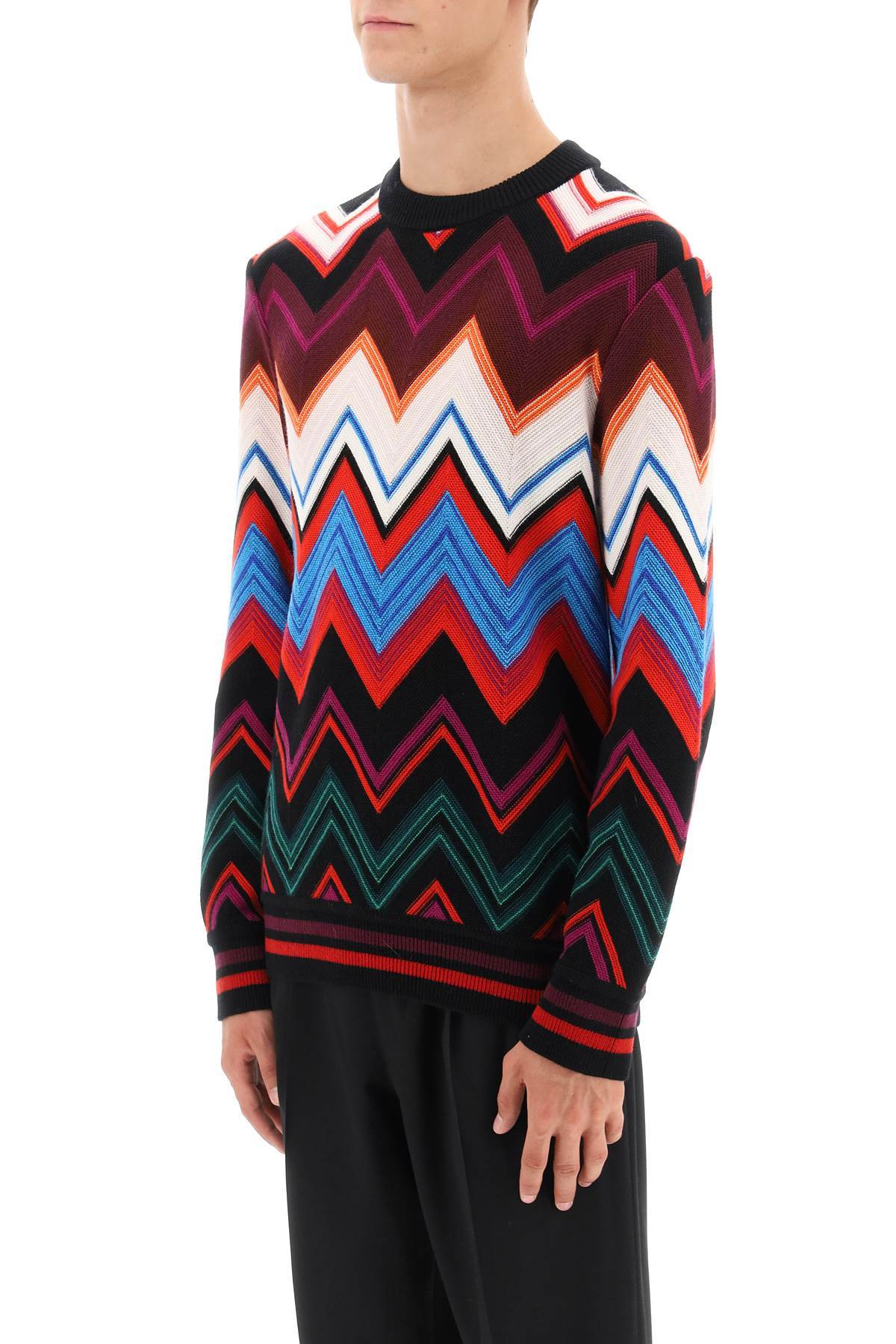 Missoni Zigzag Crew-neck Jumper In Multicolor