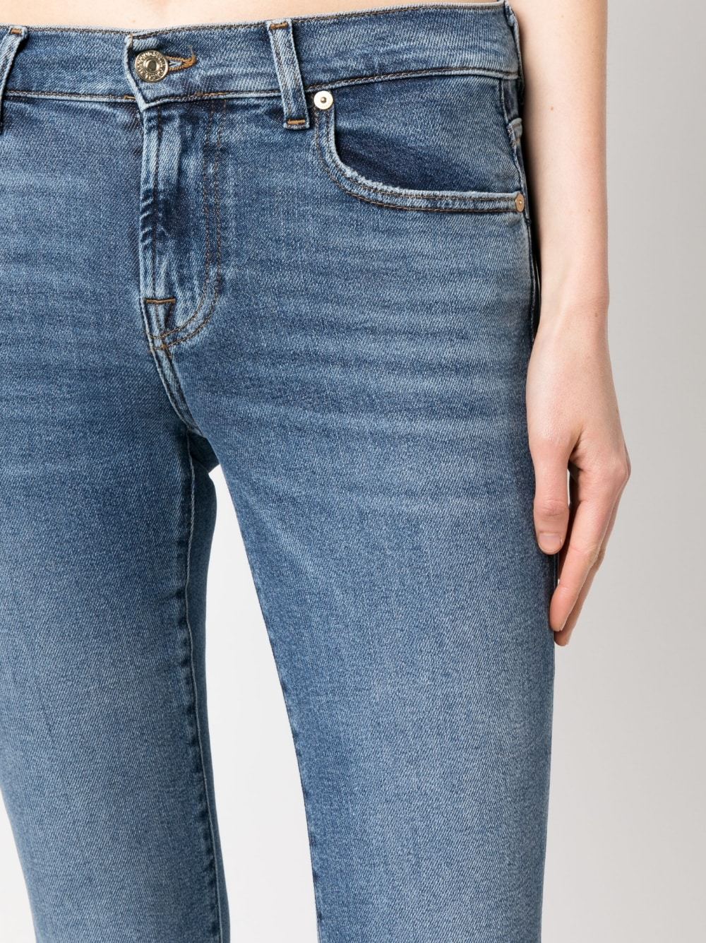 7 For All Mankind Logo-patch Bootcut Jeans In Blue