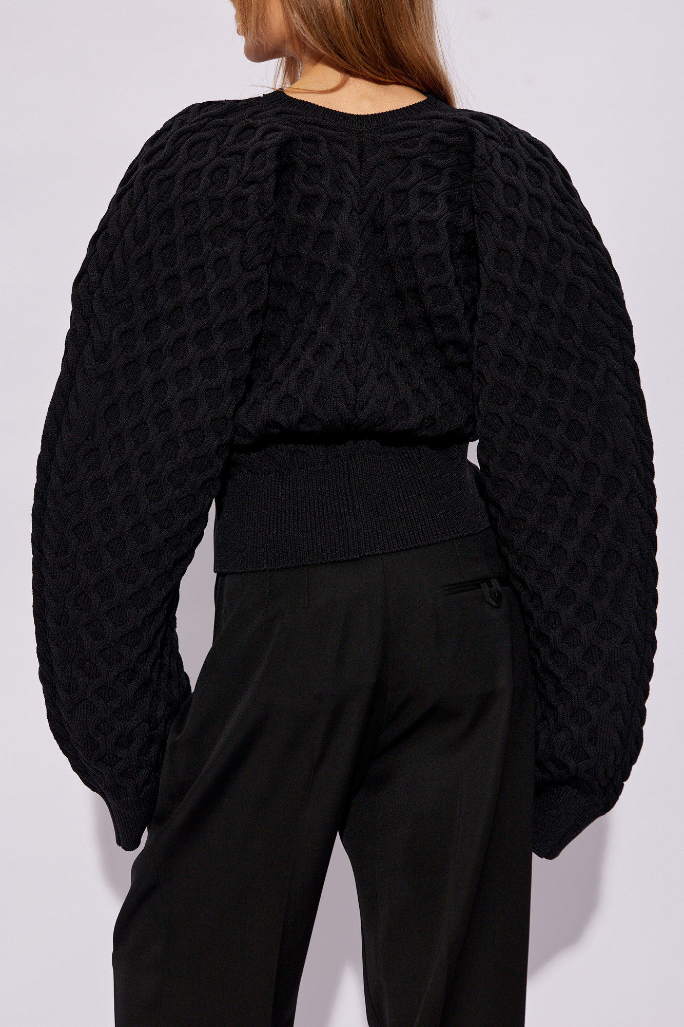 Jacquemus Knitted Oversized Sweater In Black