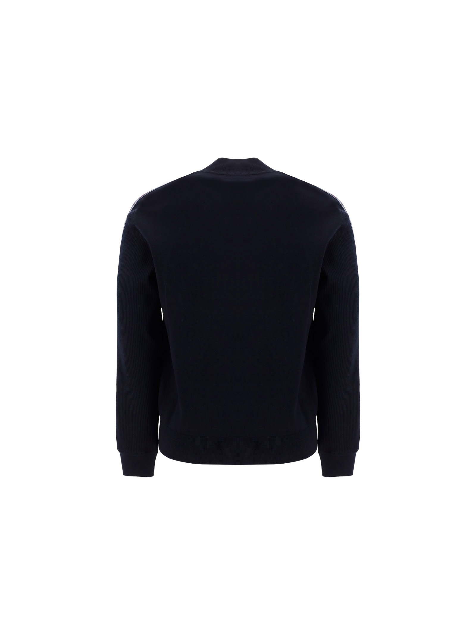 Shop Zegna Striped Wool Casual Jacket In Black