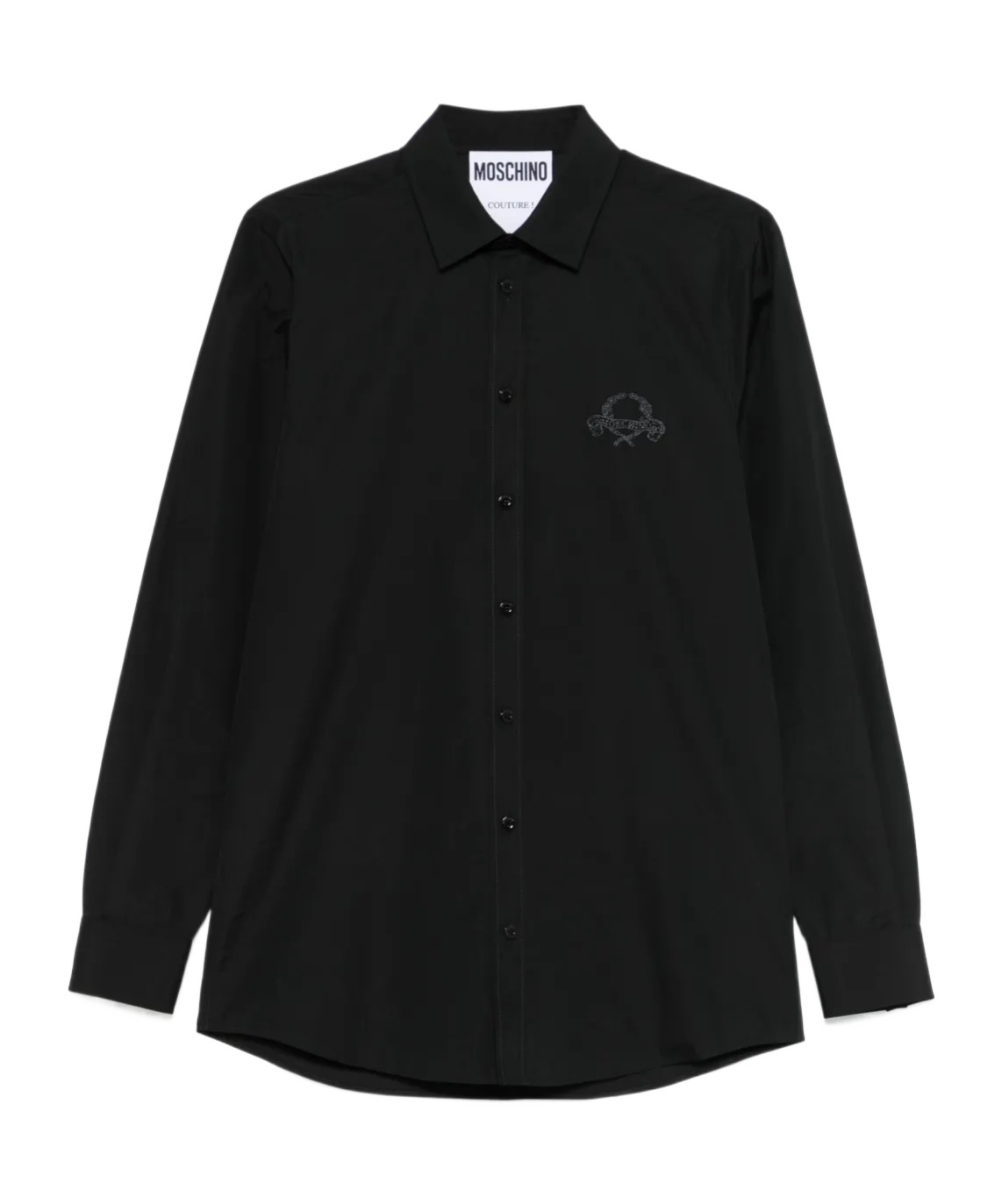 Moschino Long-sleeved Shirt In Black