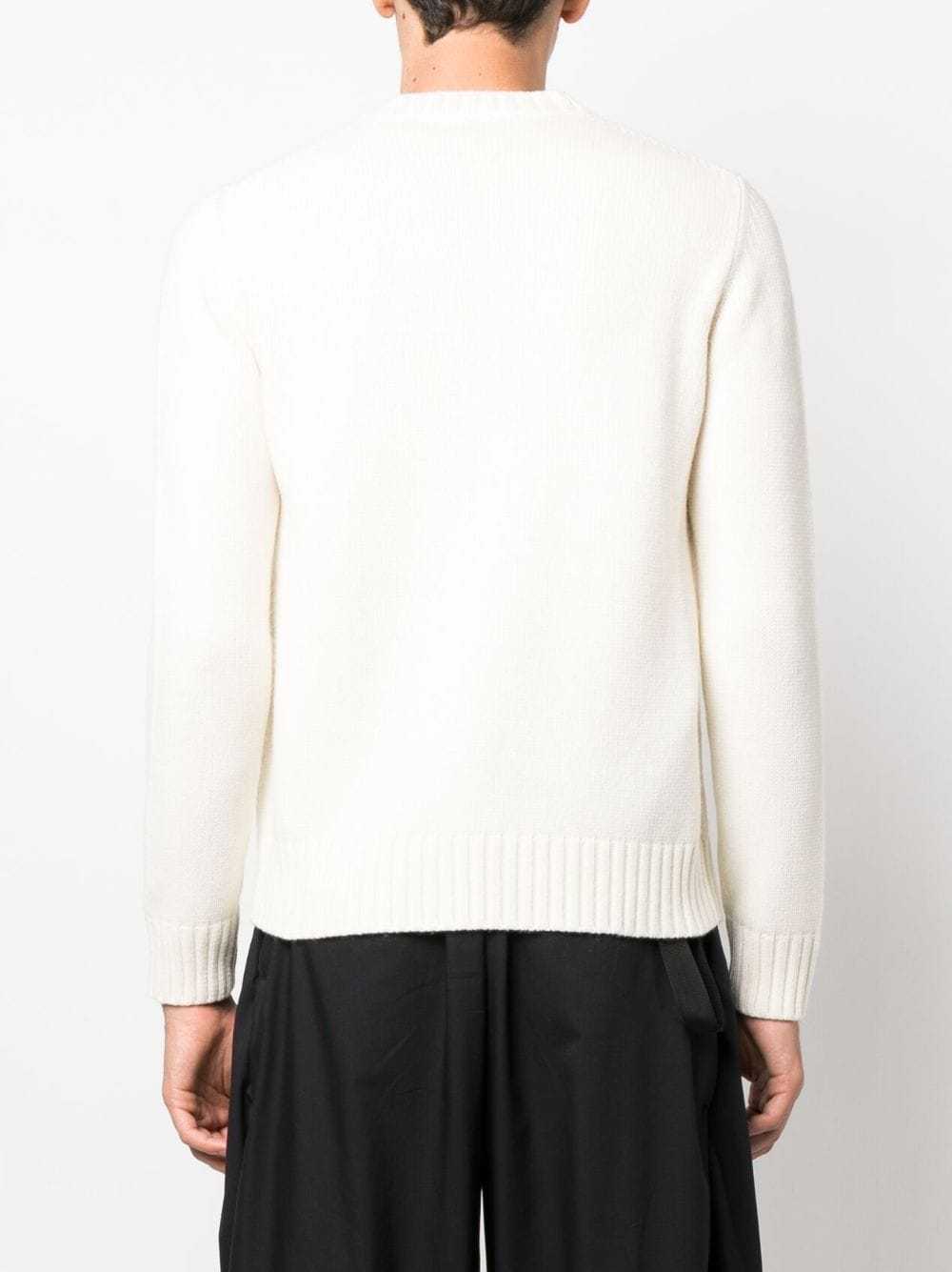 Prada Logo-embroidered Jumper In White