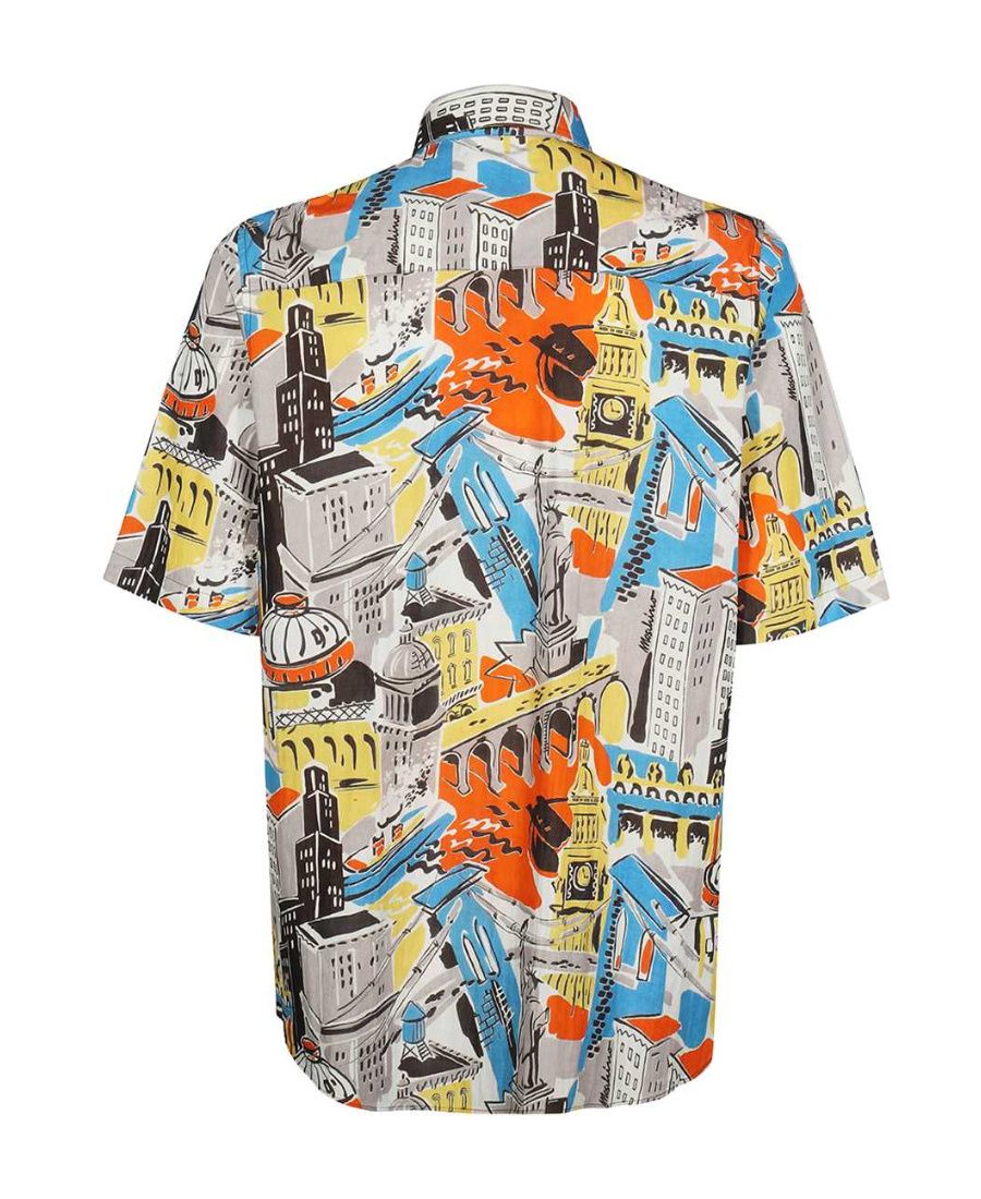 Moschino Graphic-print Short-sleeved Shirt In Multicolor