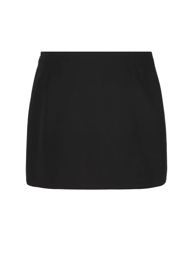 Givenchy Mini Skirt In Wool In Black