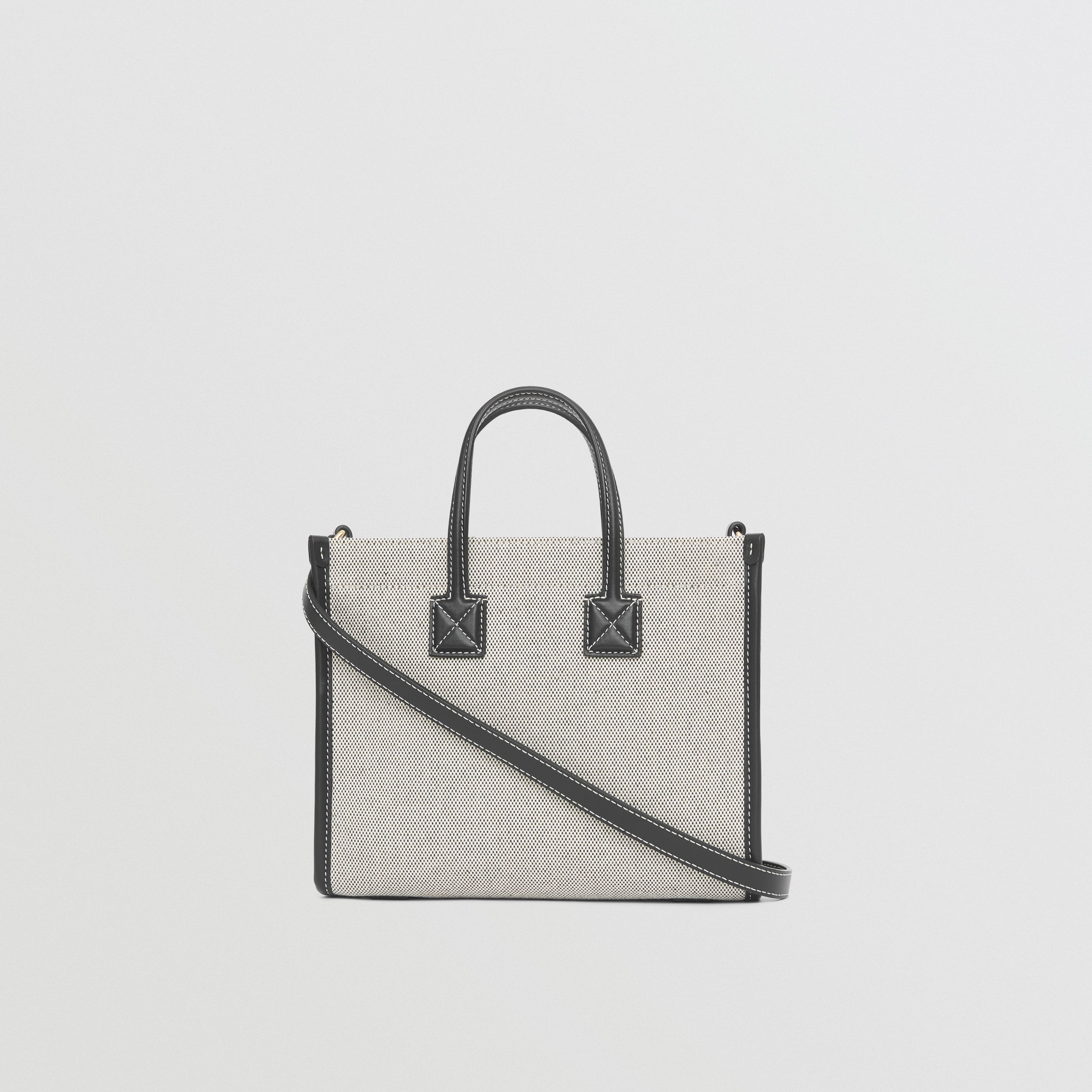 Burberry Mini Freya Tote Bag In Gray