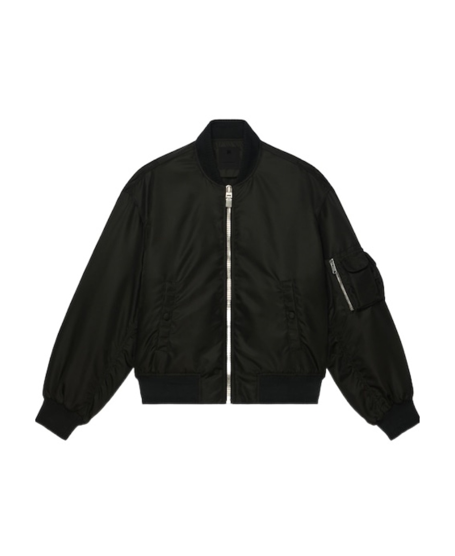 Givenchy Multi-pocket Zipped Bomber Jacket In Black