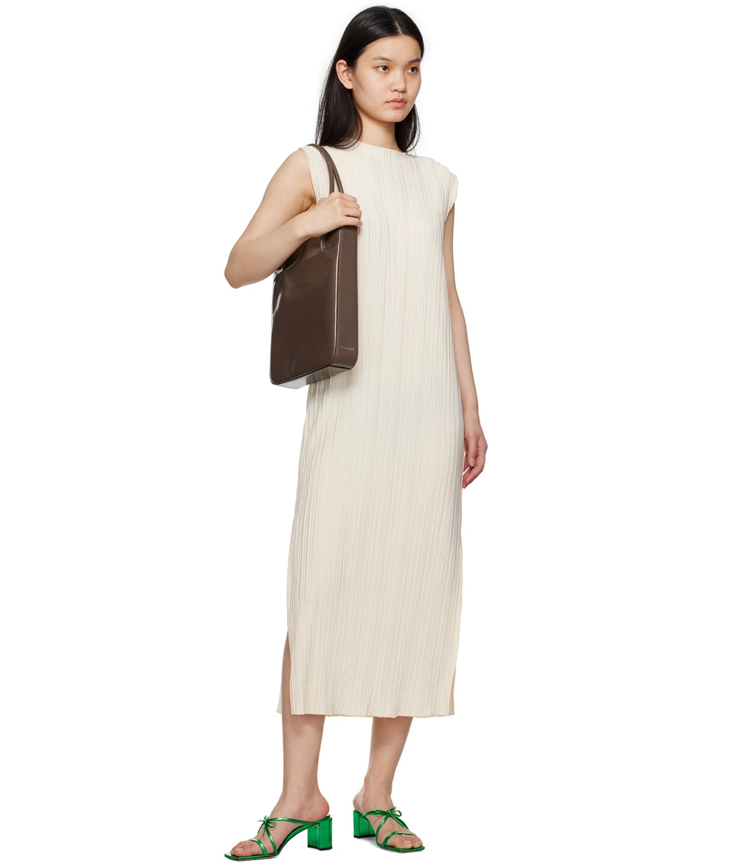 By Far Logo Handbag In Green