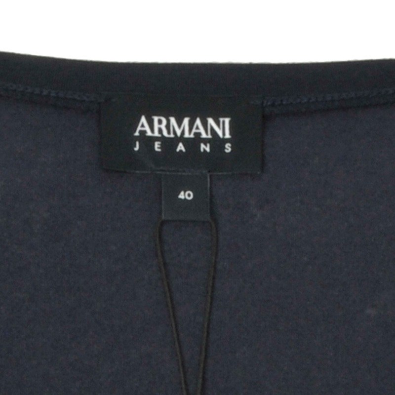 Shop Armani Jeans Letter Printed T-shirt In Black