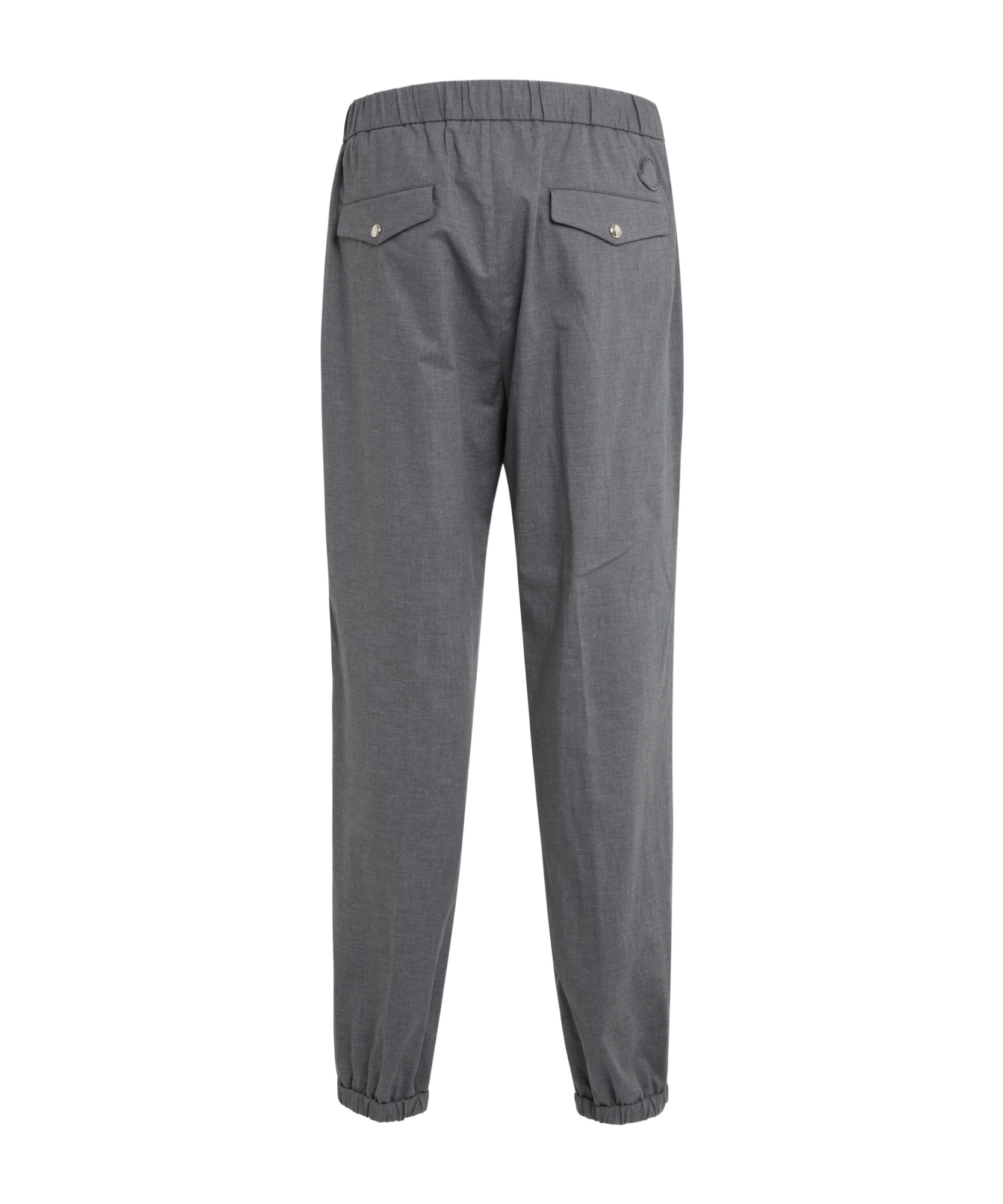 Moncler Joggers In Nylon And Cashmere Trousers Grey In Black