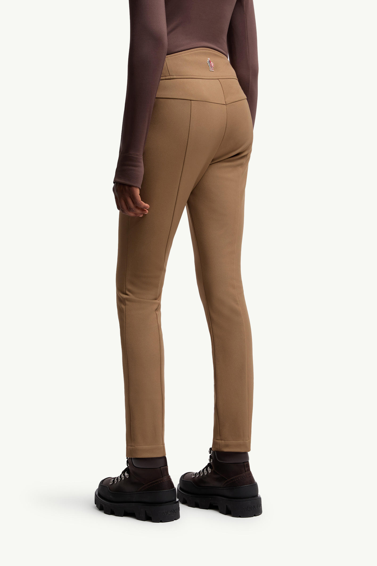 Moncler Grenoble Mid Rise Twill Ski Trousers In Brown