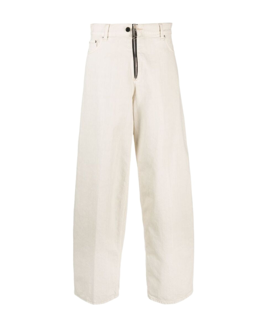 Haikure Contrasting Zip-fastening Jeans In White