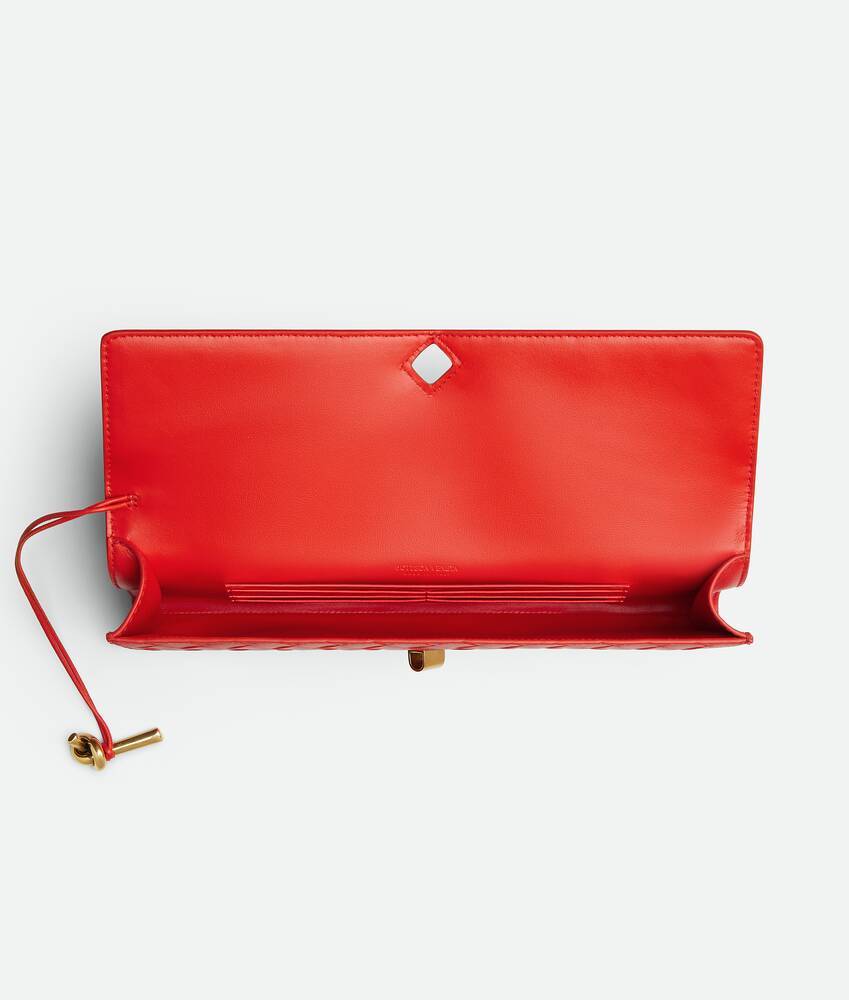 Bottega Veneta Andiamo Clutch In Red