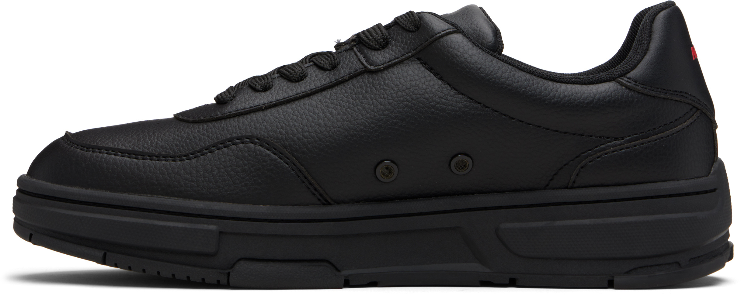 Hugo Boss Round Toe Low-top Casual Shoes In Black