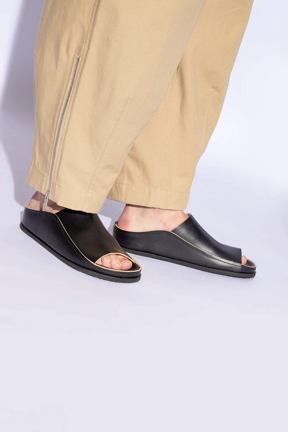 Lemaire Open-toed Slippers In Black