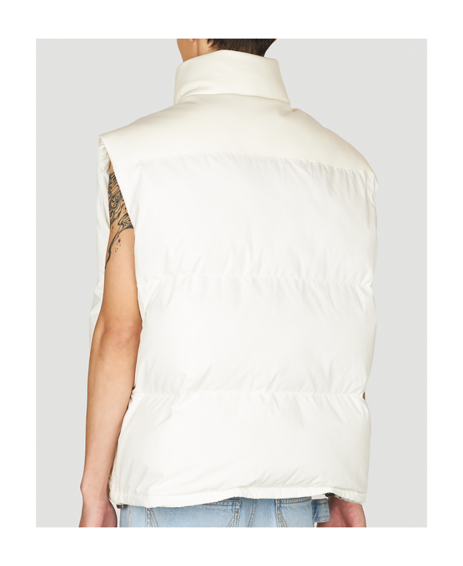 Bottega Veneta Intreccio Padded Vest In White