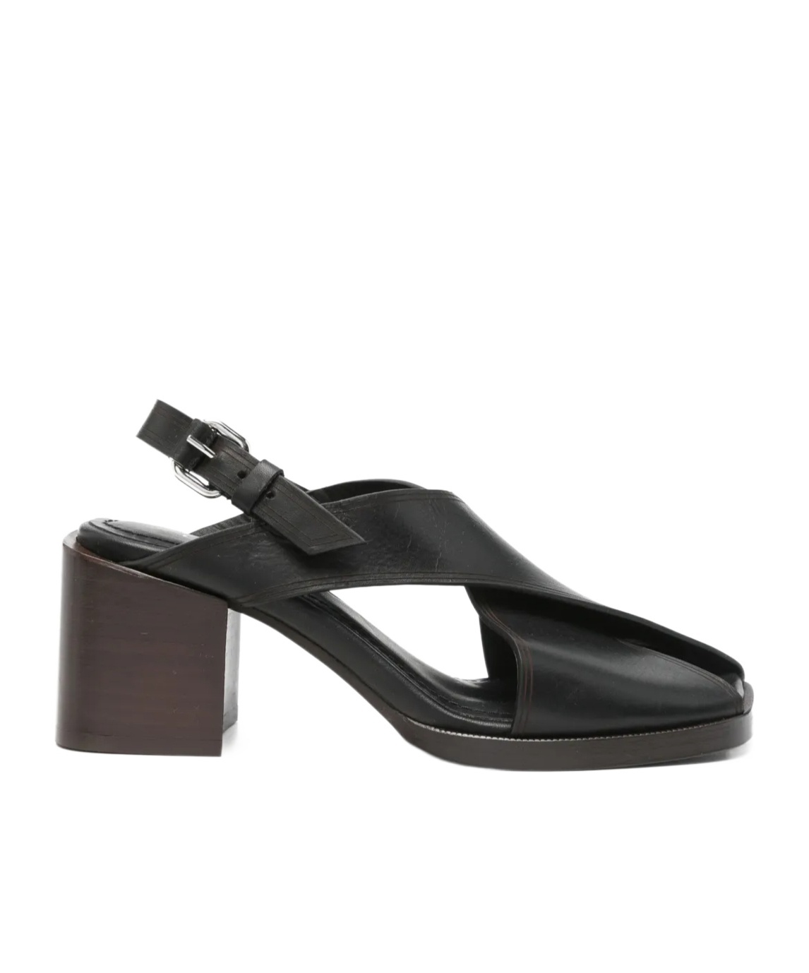 Lemaire 65mm Leather Sandals In Black