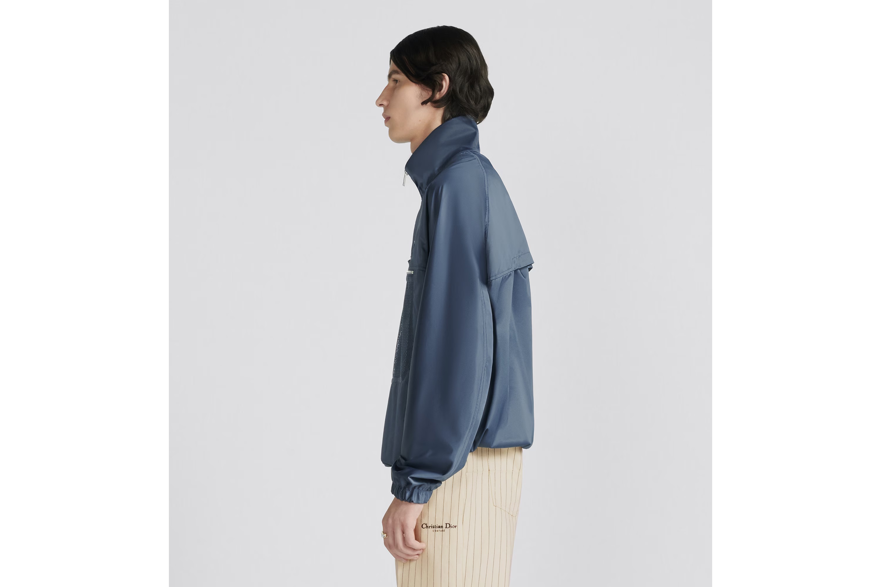 Dior Logo Casual Jacket In Blue