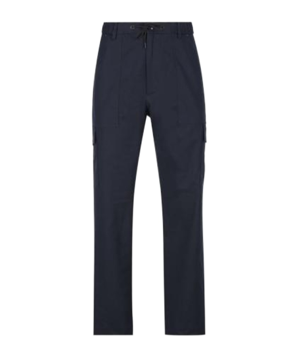 Moncler Drawstring Gabardine Jogging Pants In Blue