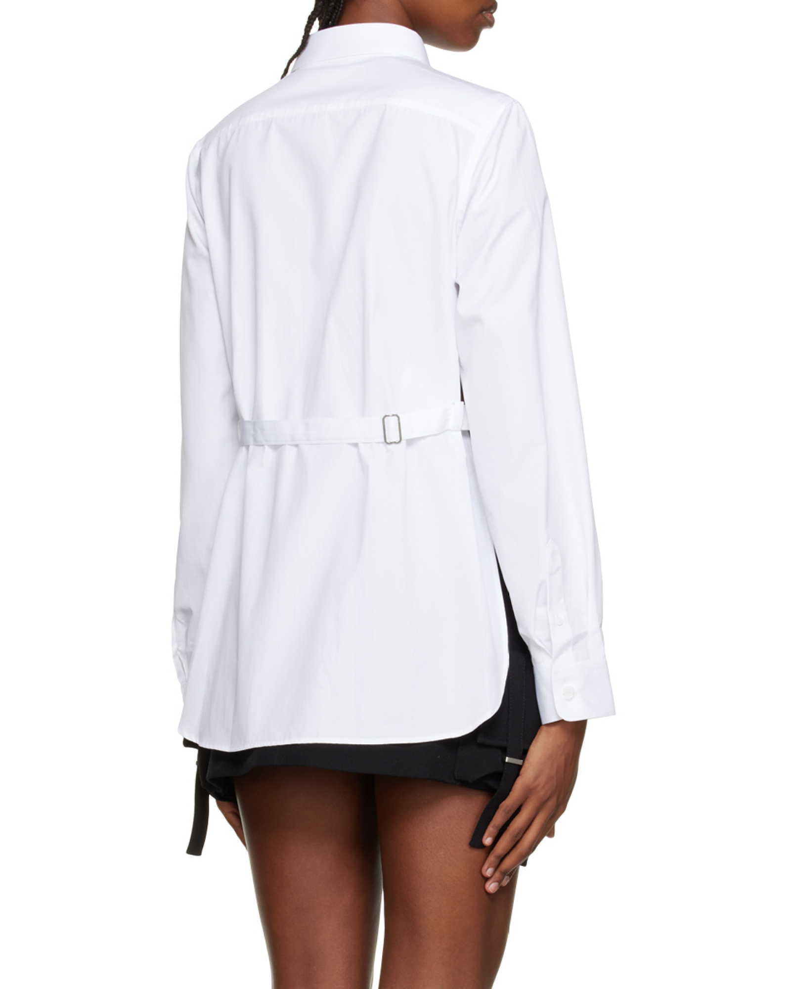 Shop Dion Lee Garter Bib Long-sleeve Shirt In White