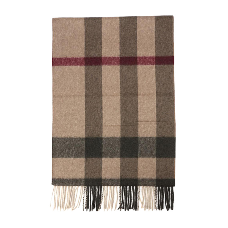 Burberry Checkered Scarf In Nude