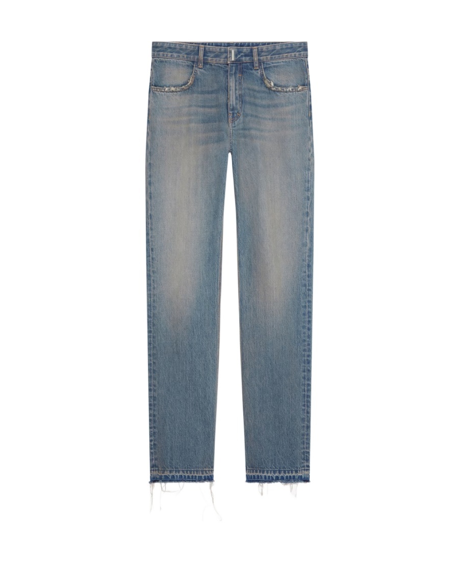 Givenchy Washed Straight-leg Jeans In Blue