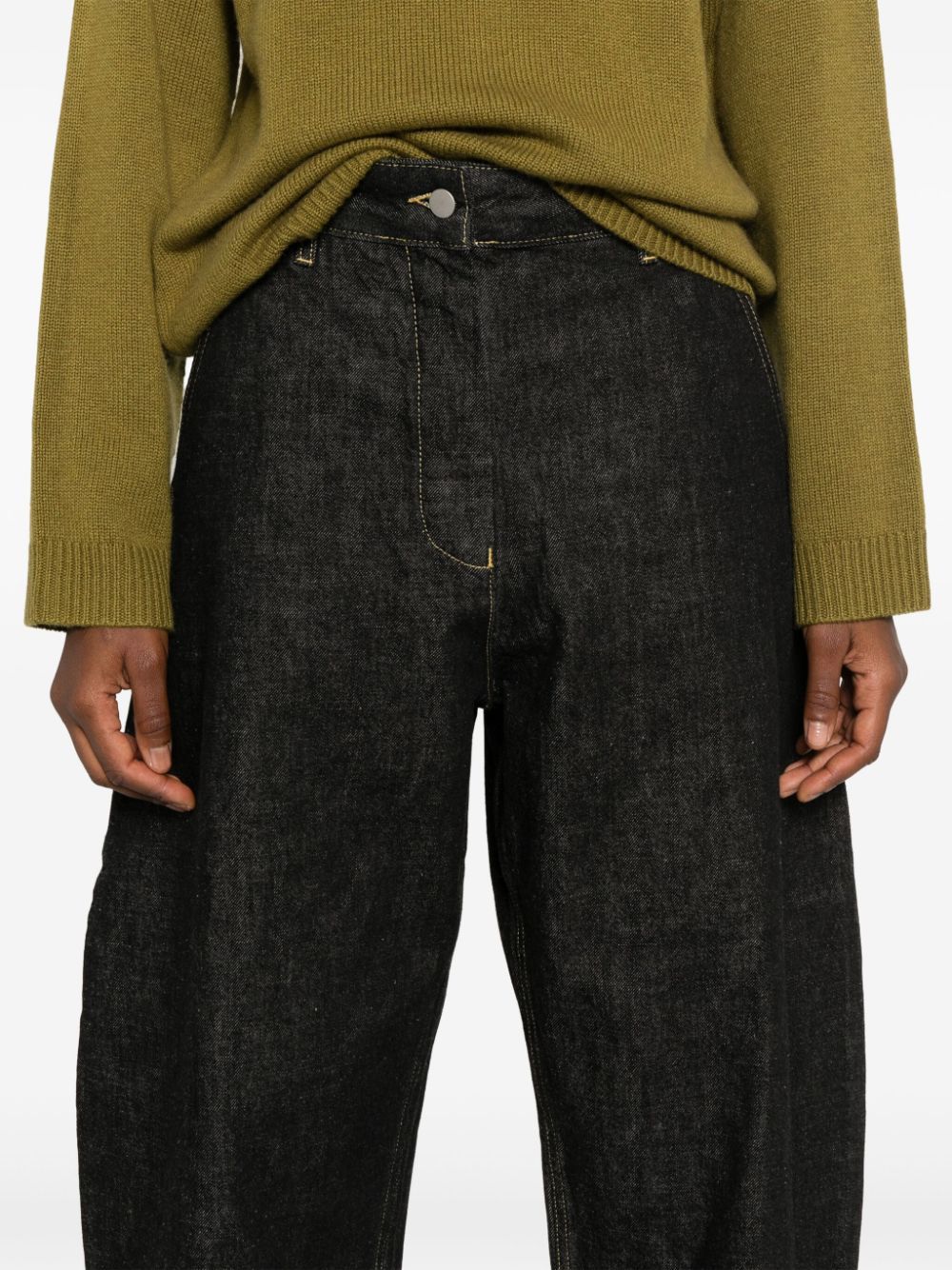 Studio Nicholson Belt-loop Jeans In Black