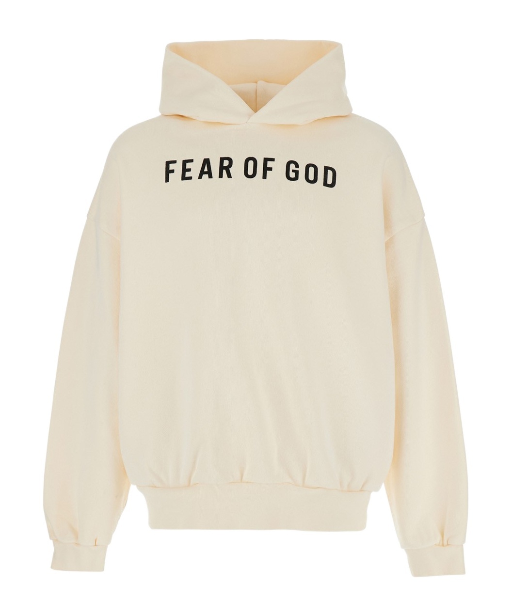 Fear Of God Beige Hoodie With Logo Lettering On The Front In Nude