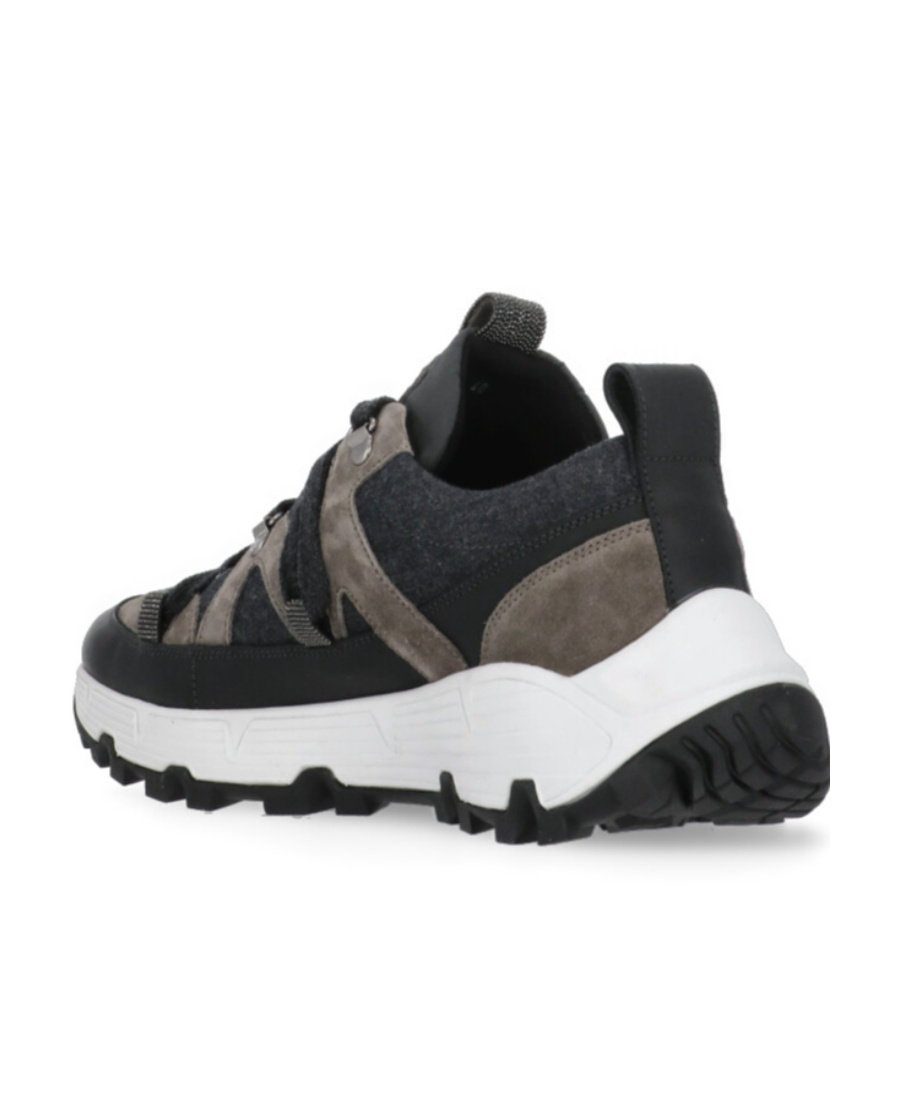 Brunello Cucinelli Leather Sneakers In Black