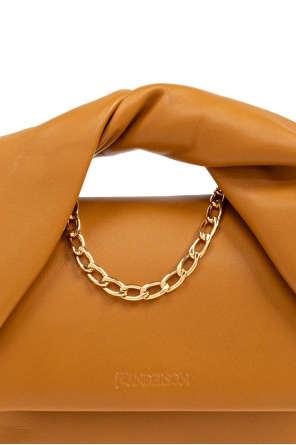 Jw Anderson Small Twister Leather Tote Bag In Orange
