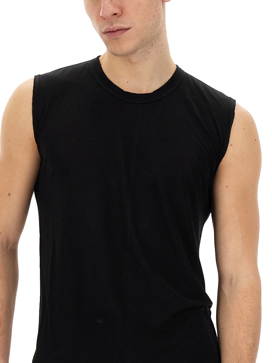 Rick Owens Basic Crewneck Sleeveless T-shirt In Black