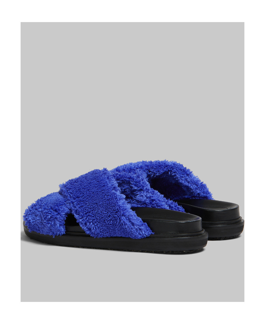 Marni Blue Fussbett Sandals In Blue