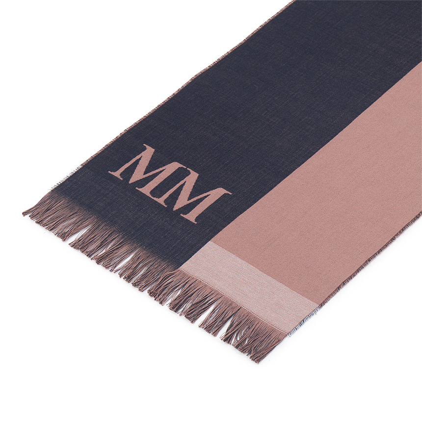 Max Mara Fringed Scarf In Black