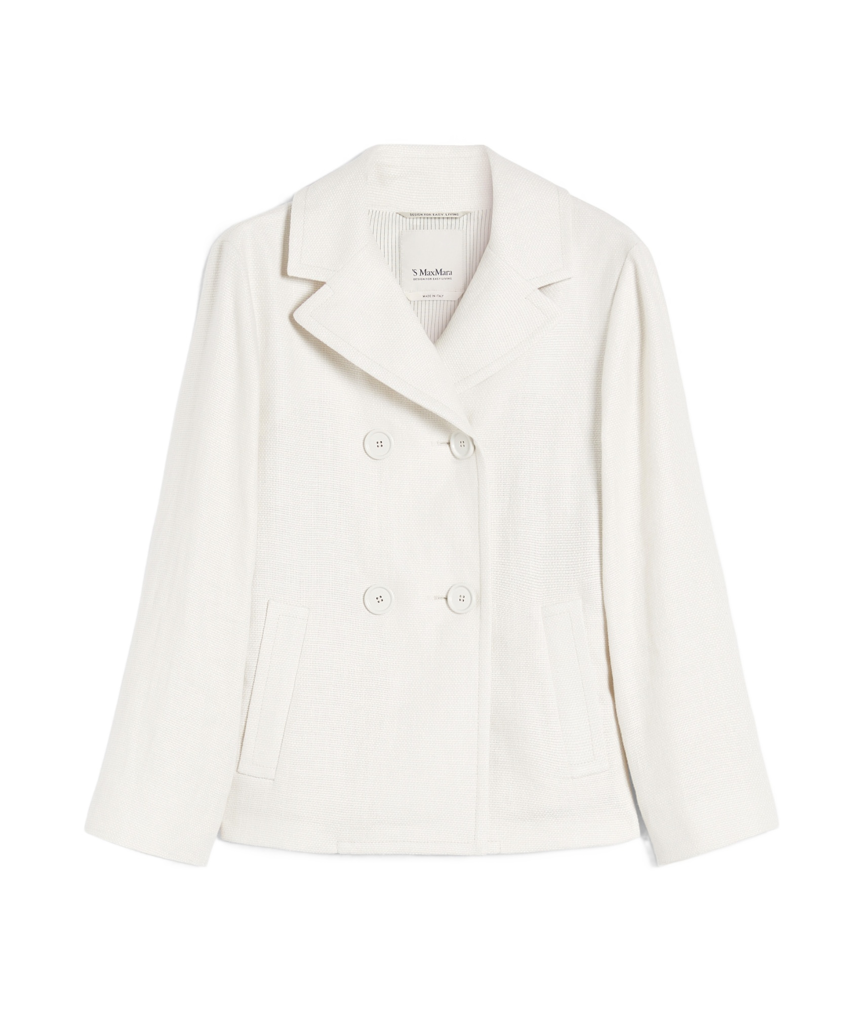 Max Mara Double Breasted Jacket In White