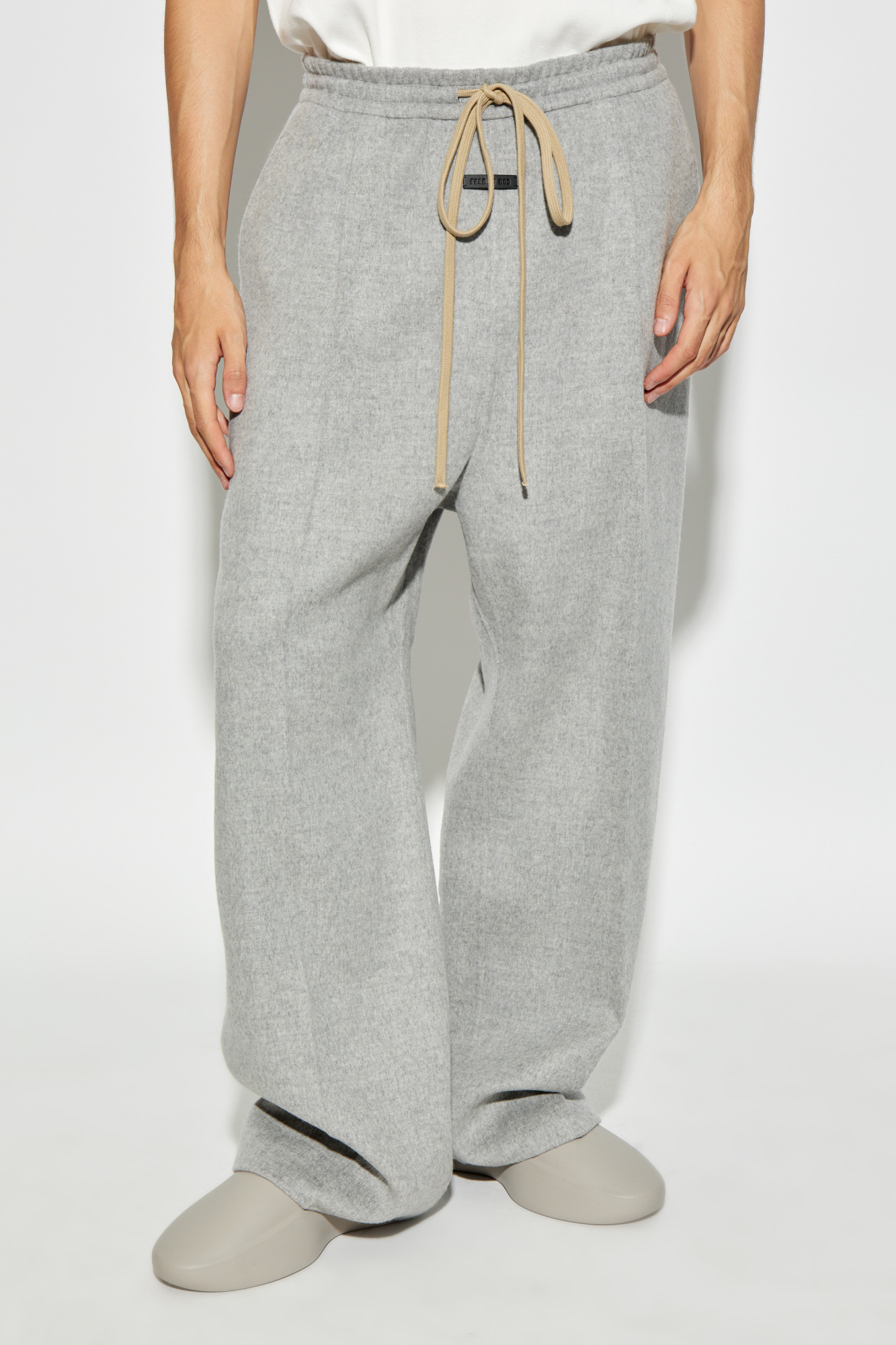 Shop Fear Of God Wide-leg Casual Pants In Gray