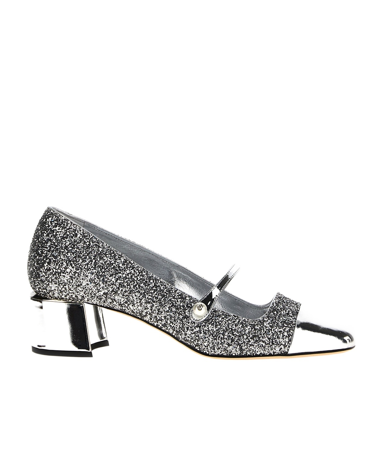 Jimmy Choo Women Elisa Glitter Fabric Pumps In Silver