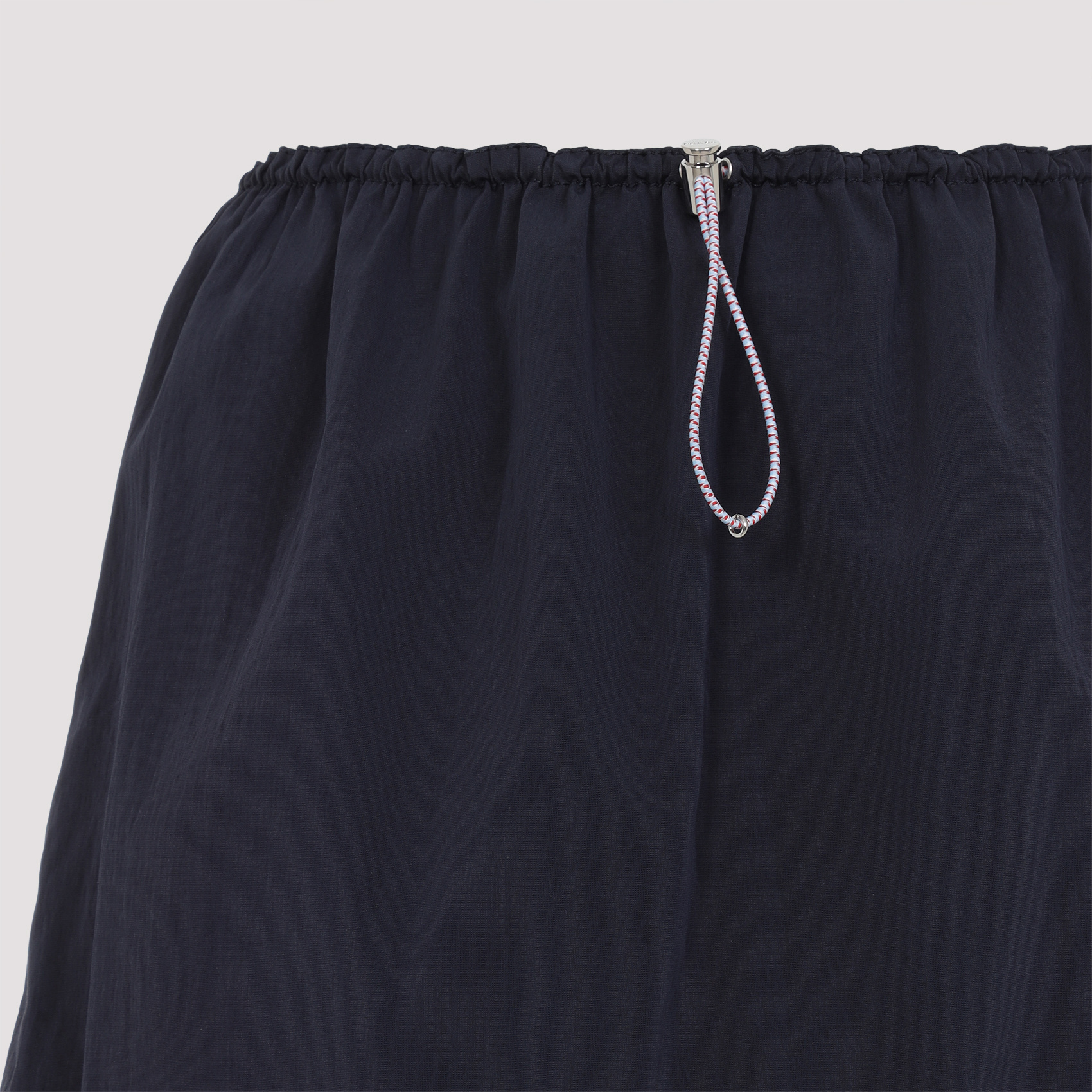Prada Drawstring Mini Skirt In Blue