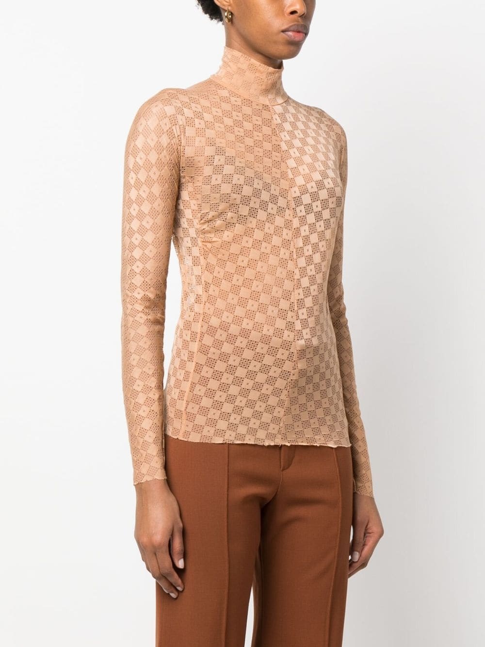 Shop Forte Forte Long Sleeved T-shirt In Nude