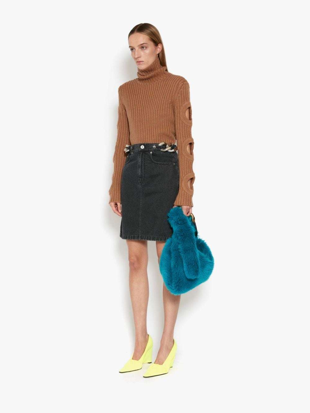 Shop Jw Anderson Cut-out Detail Jumper In Brown