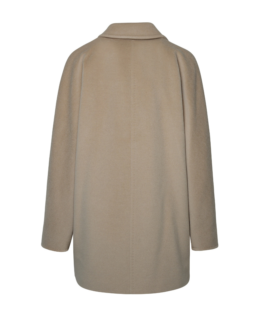 Max Mara Double-breasted Coat In Luxurious Wool-cashmere Blend In Gray
