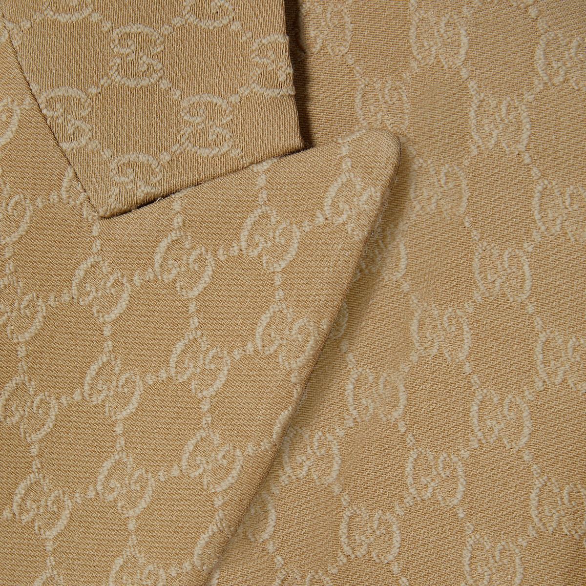 Gucci Wool And Silk Double-breasted Jacket In Nude