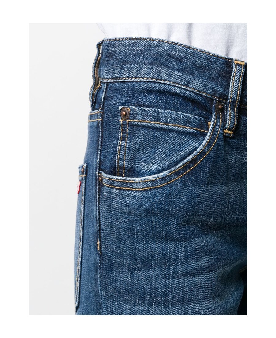 Shop Dsquared2 Nine-point Slim Jeans In Blue
